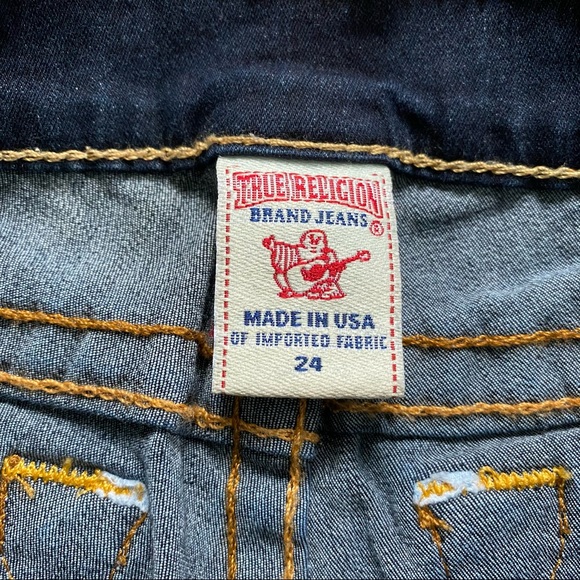 True Religion Dark Wash Low Rise Skinny Jeans 24 - Picture 7 of 9